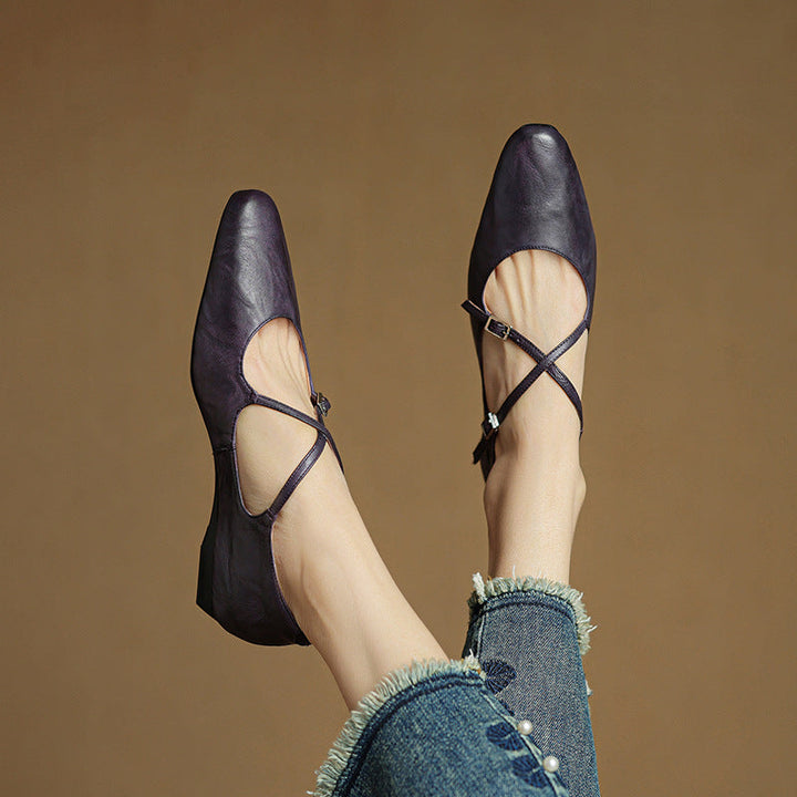 Lanci Genuine Leather Flats