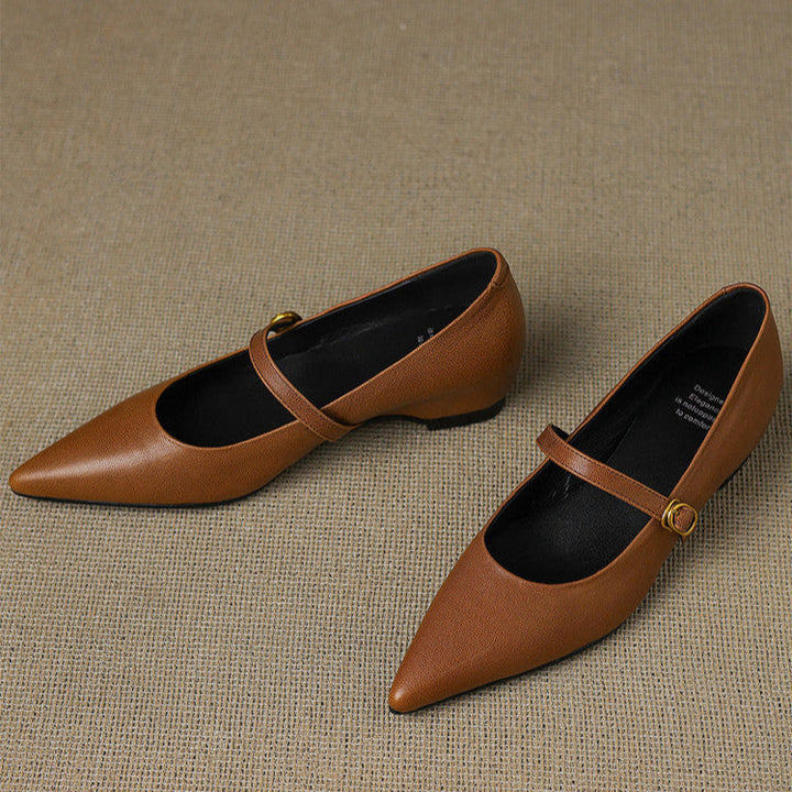 Elaine Genuine Leather Heels