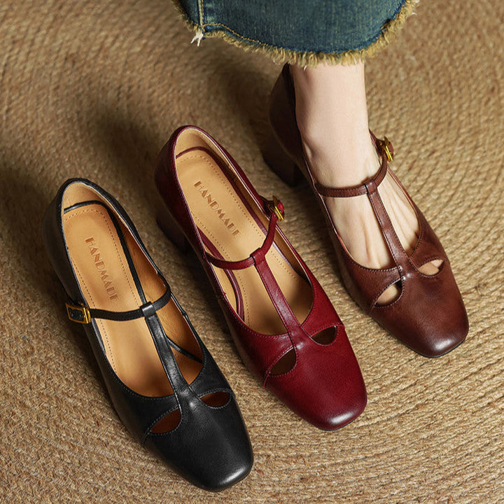 Elora Genuine Leather Heels