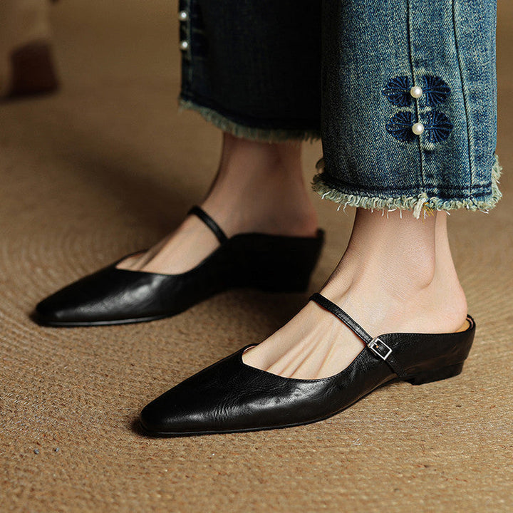 Thea Genuine Leather Mules
