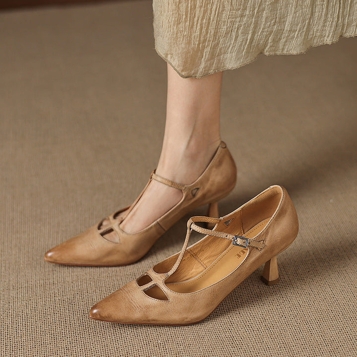 Marcele Genuine Leather Pumps