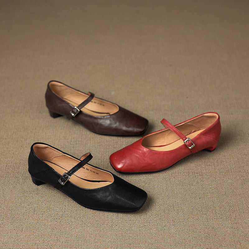 Athea Genuine Leather Flats