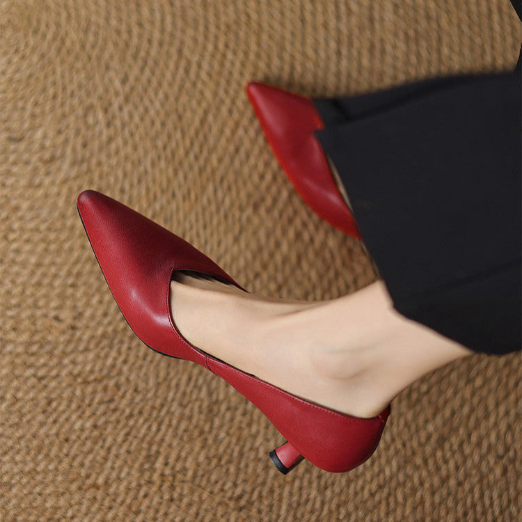 Loxey Genuine Leather Heels