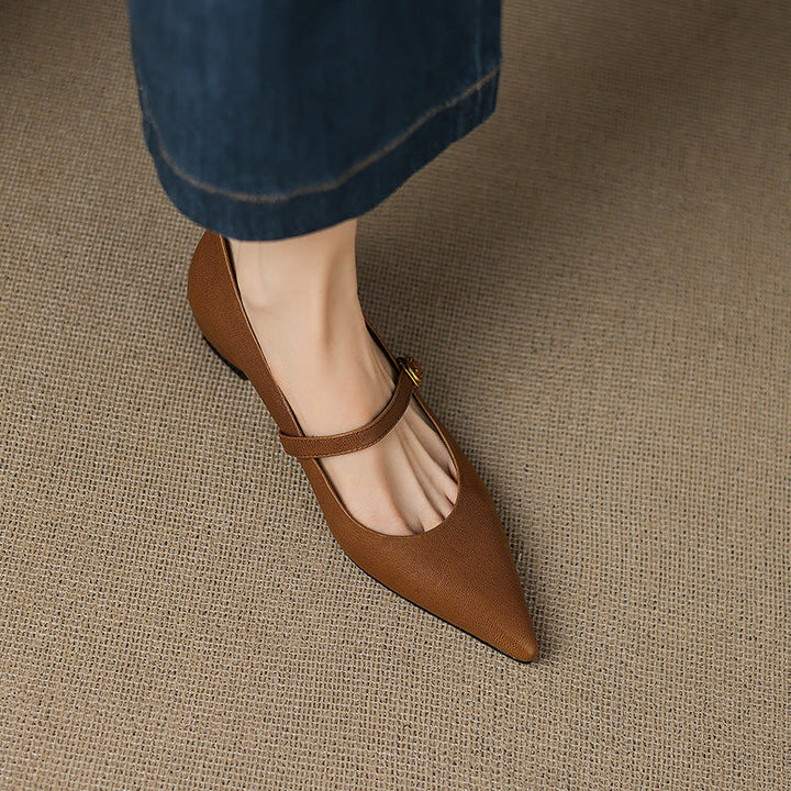 Elaine Genuine Leather Heels