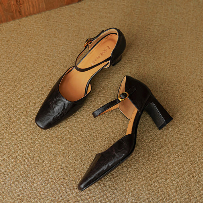 Alethea Genuine Leather Heels