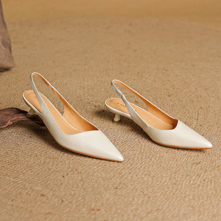 Loryn Genuine Leather Slingbacks