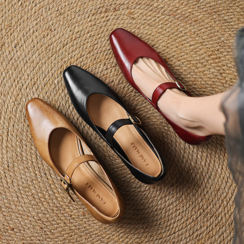 Livia Genuine Leather Heels