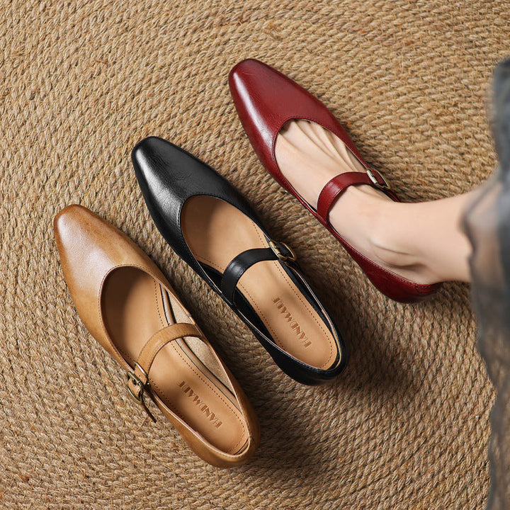 Livia Genuine Leather Heels