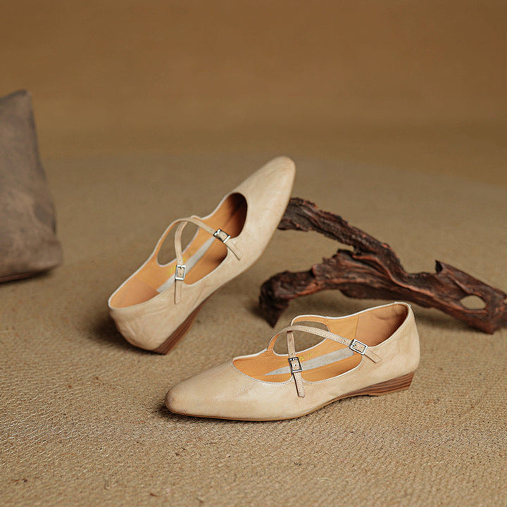 Lanci Genuine Leather Flats