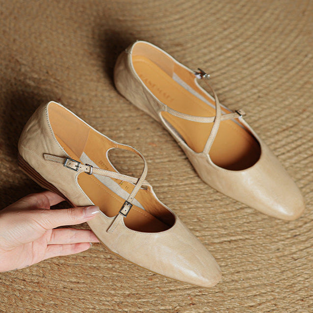 Lanci Genuine Leather Flats