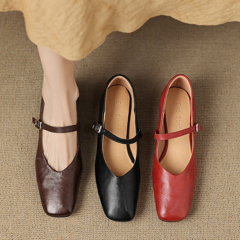Athea Genuine Leather Flats