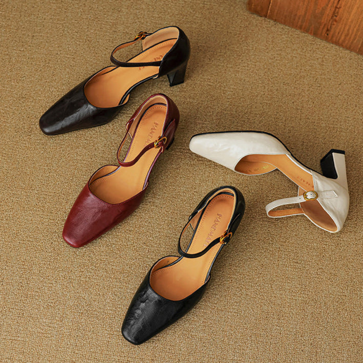 Alethea Genuine Leather Heels