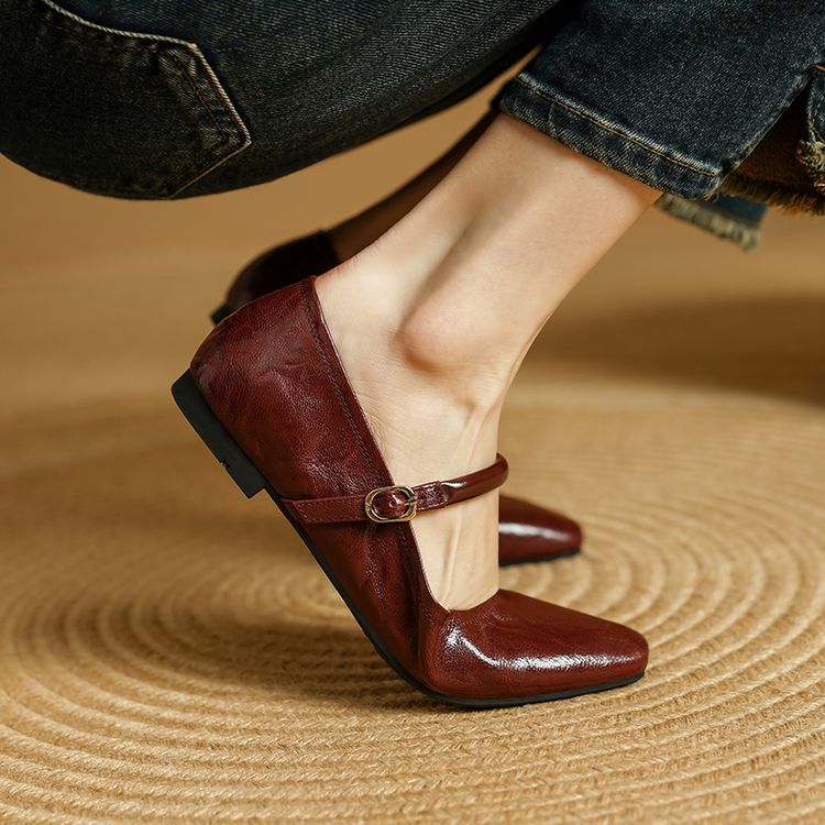 Carla Genuine Leather Flats