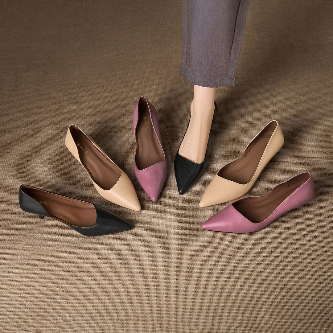 Elyse Genuine Leather Heels