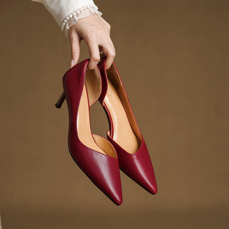 Sophie Genuine Leather Heels