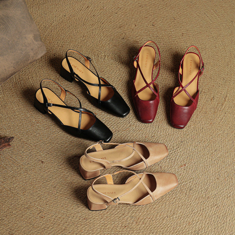 Luita Genuine Leather Heels