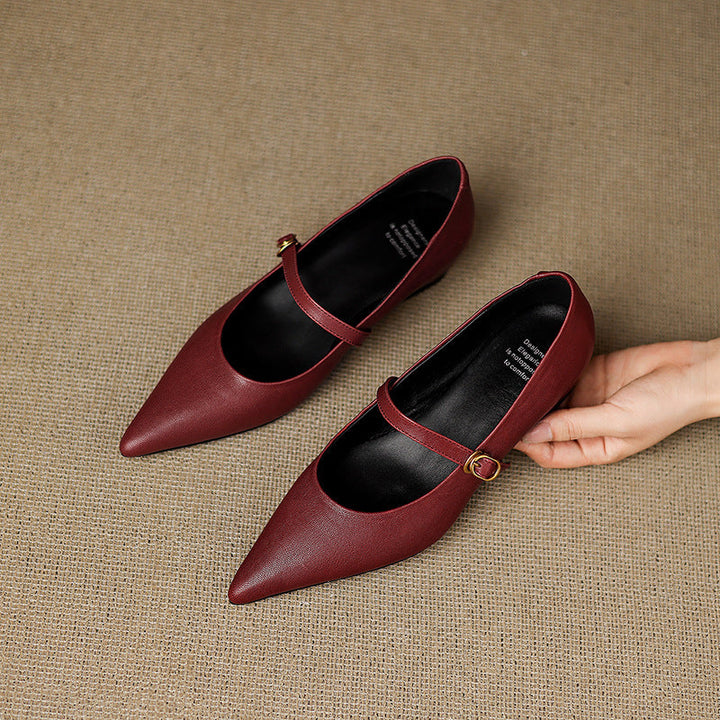 Elaine Genuine Leather Heels