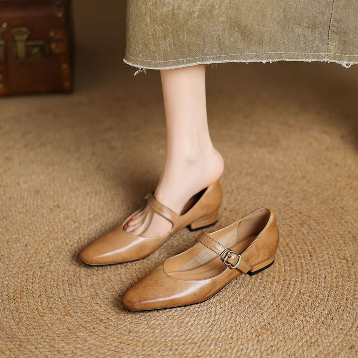 Livia Genuine Leather Heels