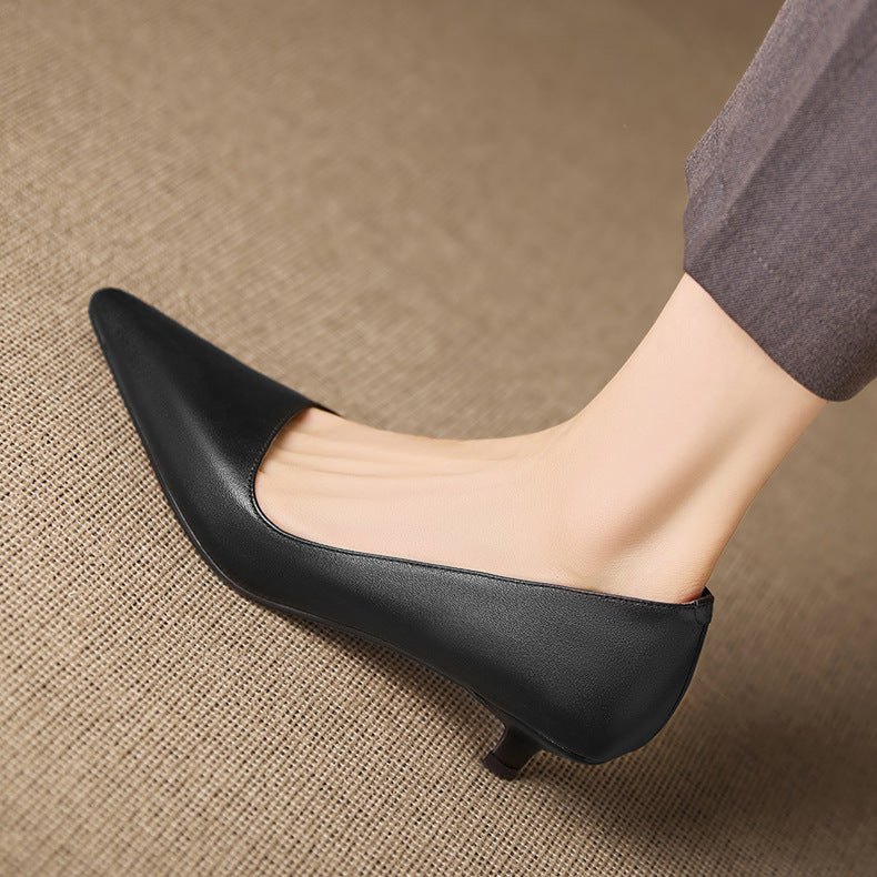 Elyse Genuine Leather Heels