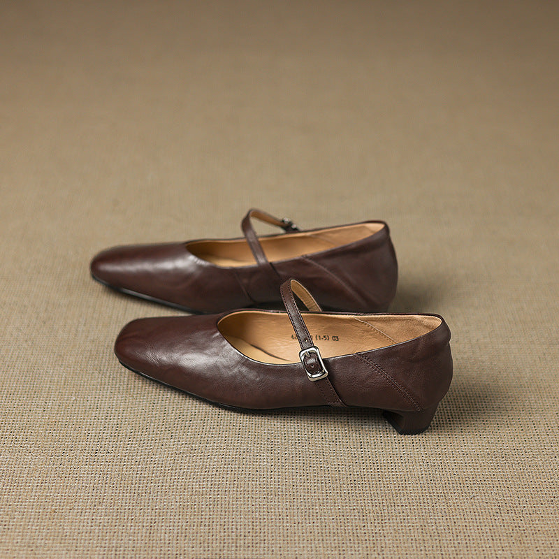 Athea Genuine Leather Flats