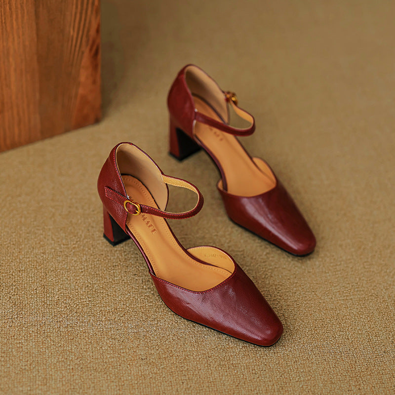 Alethea Genuine Leather Heels