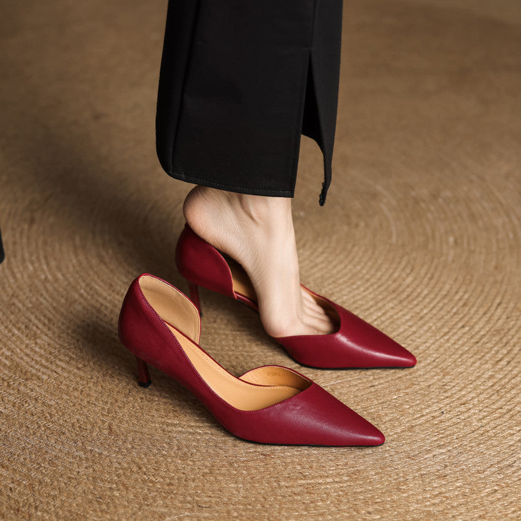 Sophie Genuine Leather Heels