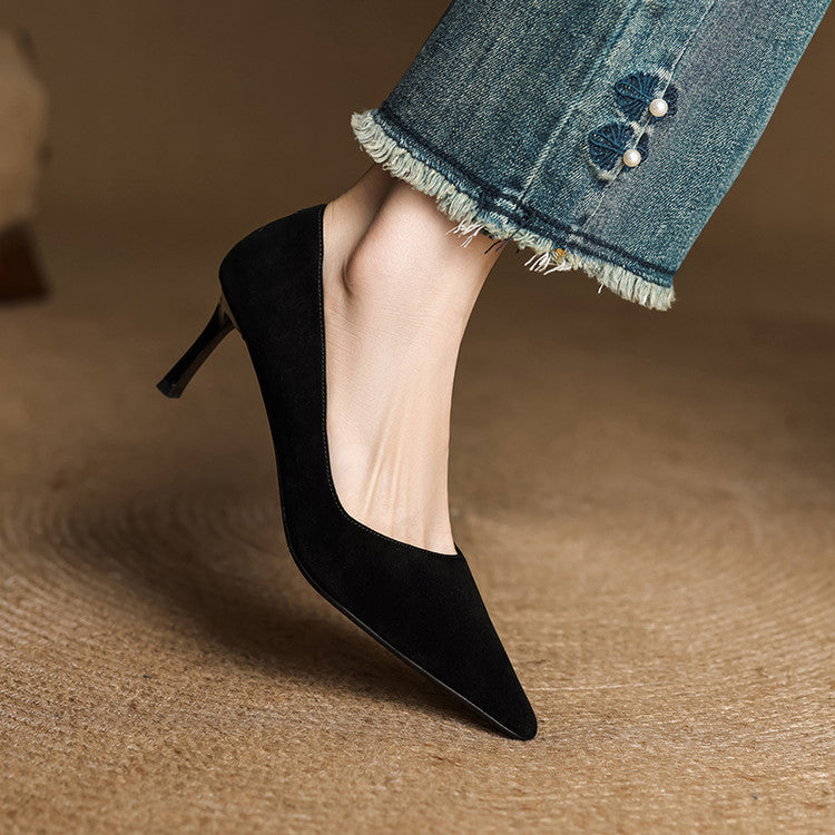 Sophie Genuine Leather Heels