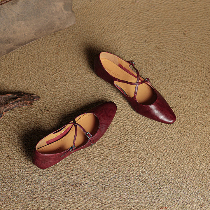 Lanci Genuine Leather Flats