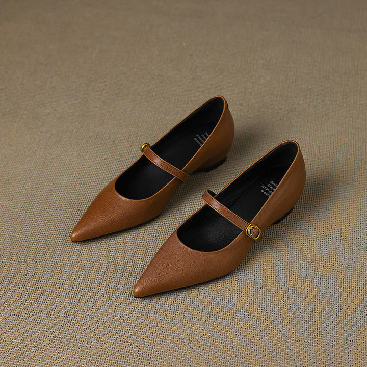 Elaine Genuine Leather Heels