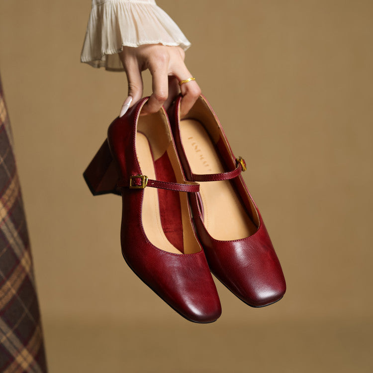 Sophia Genuine Leather Heels