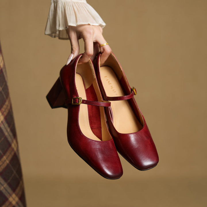 Sophia Genuine Leather Heels