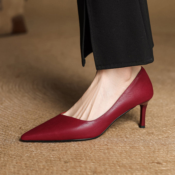 Sophie Genuine Leather Heels