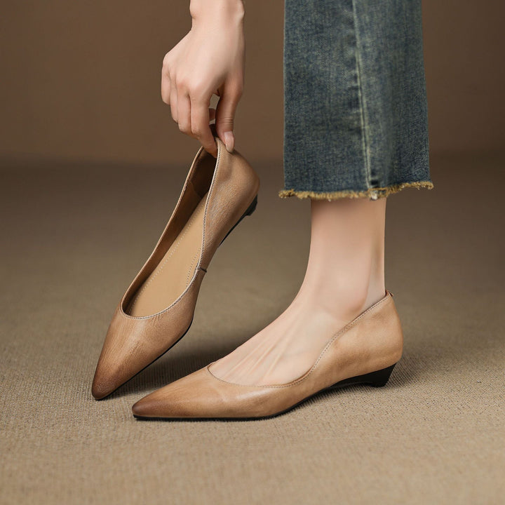 Meya Genuine Leather Flats