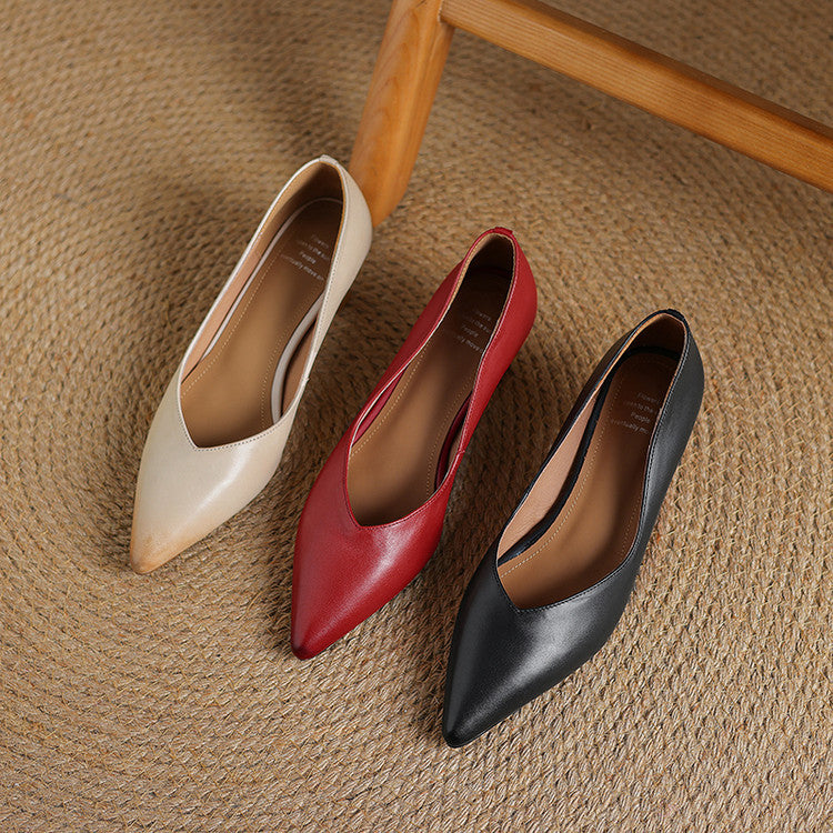 Loxey Genuine Leather Heels