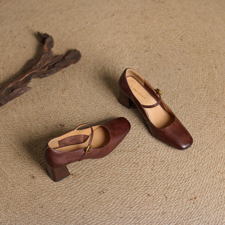 Sophia Genuine Leather Heels