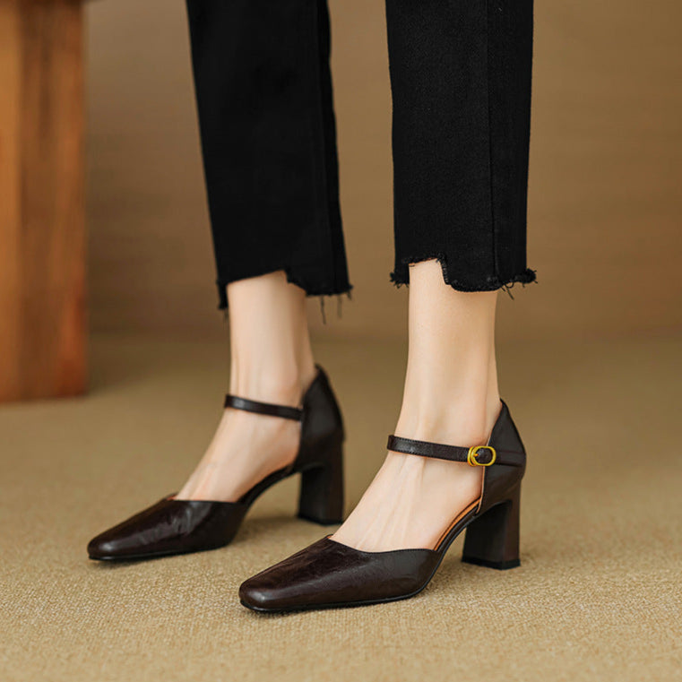 Alethea Genuine Leather Heels