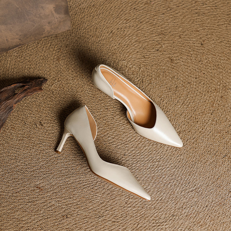 Sophie Genuine Leather Heels