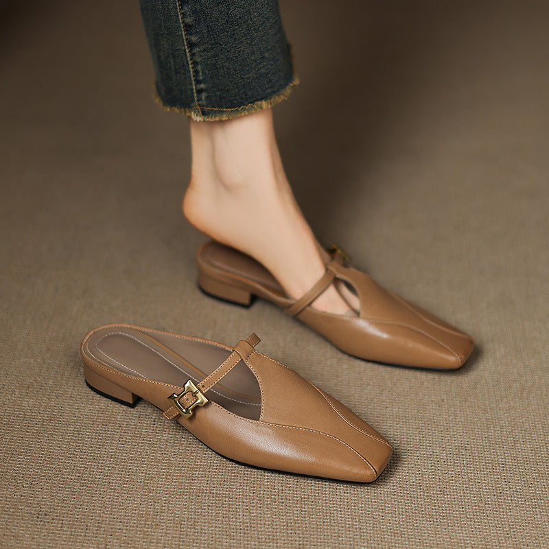 Keva Genuine Leather Mules