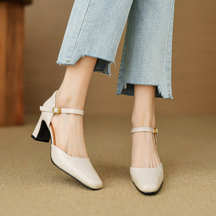 Alethea Genuine Leather Heels