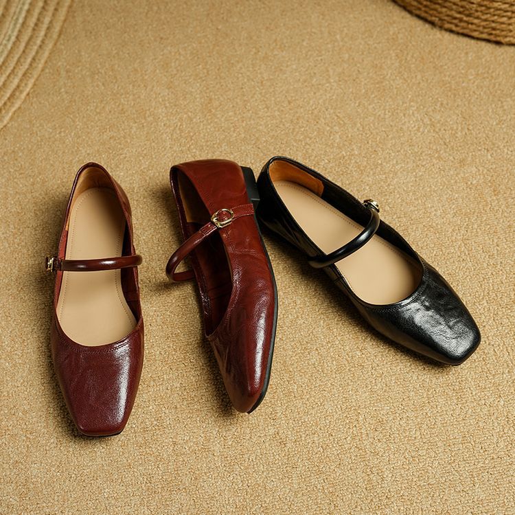 Carla Genuine Leather Flats