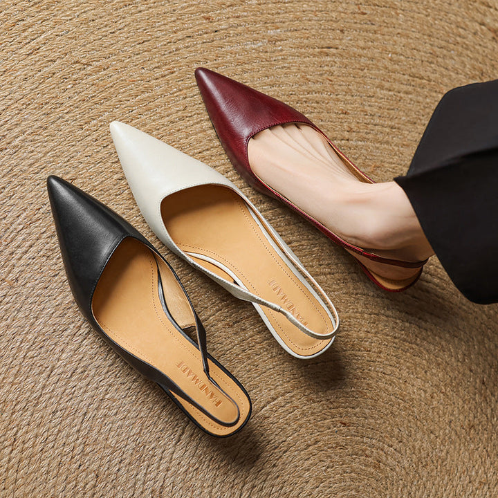 Loryn Genuine Leather Slingbacks