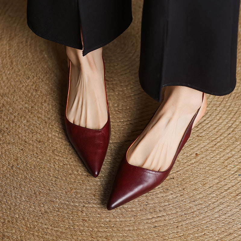 Loryn Genuine Leather Slingbacks