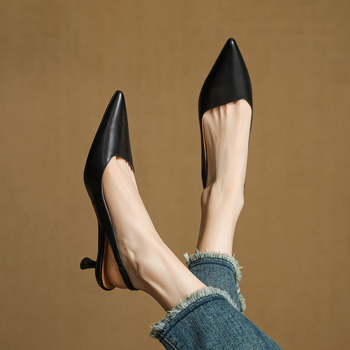 Loryn Genuine Leather Slingbacks
