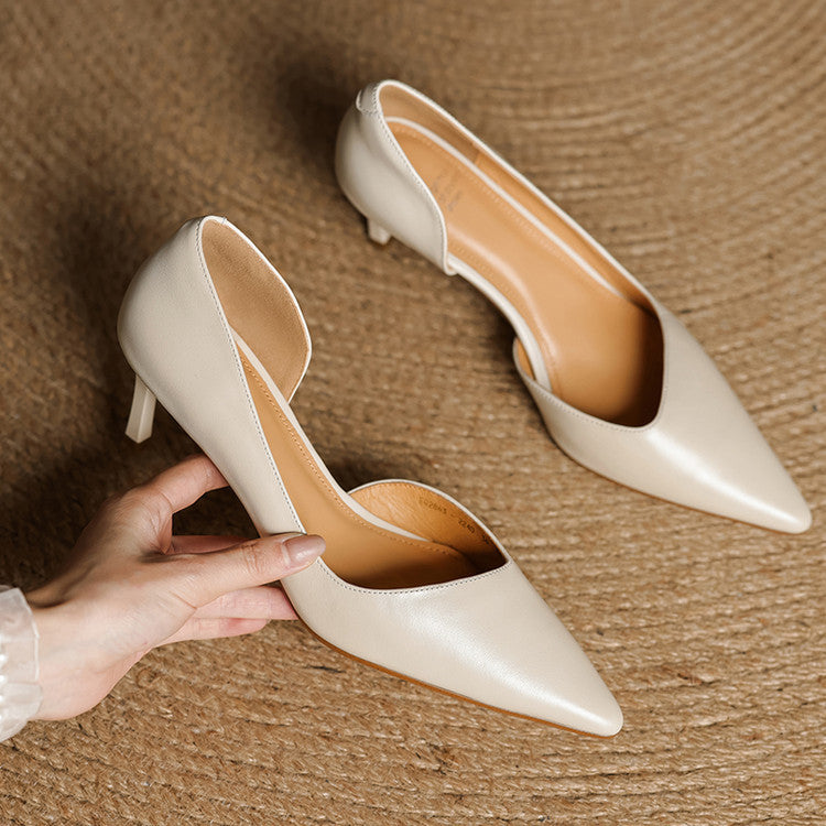 Sophie Genuine Leather Heels