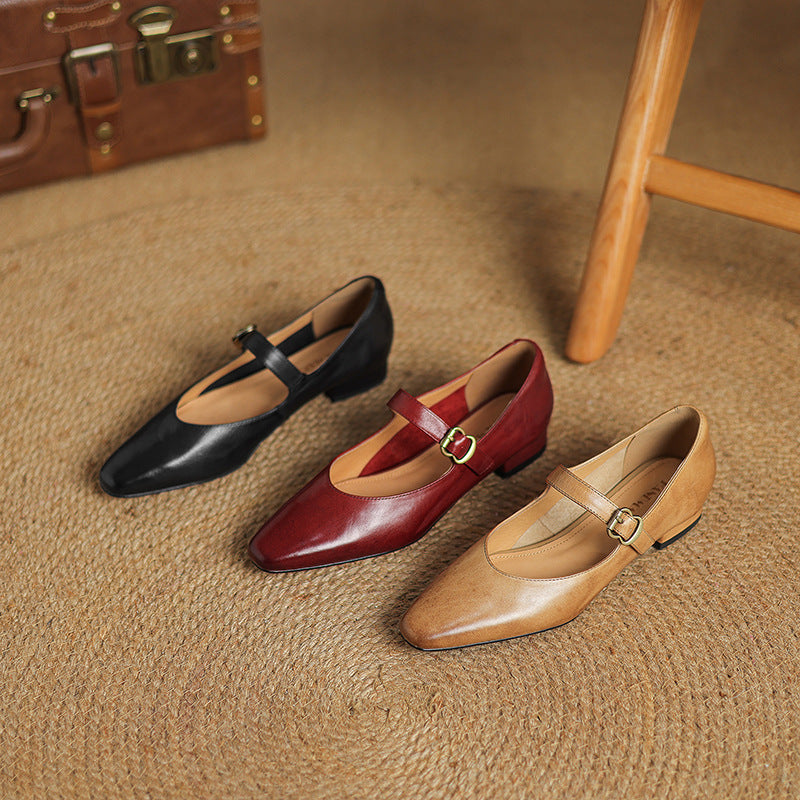 Livia Genuine Leather Heels