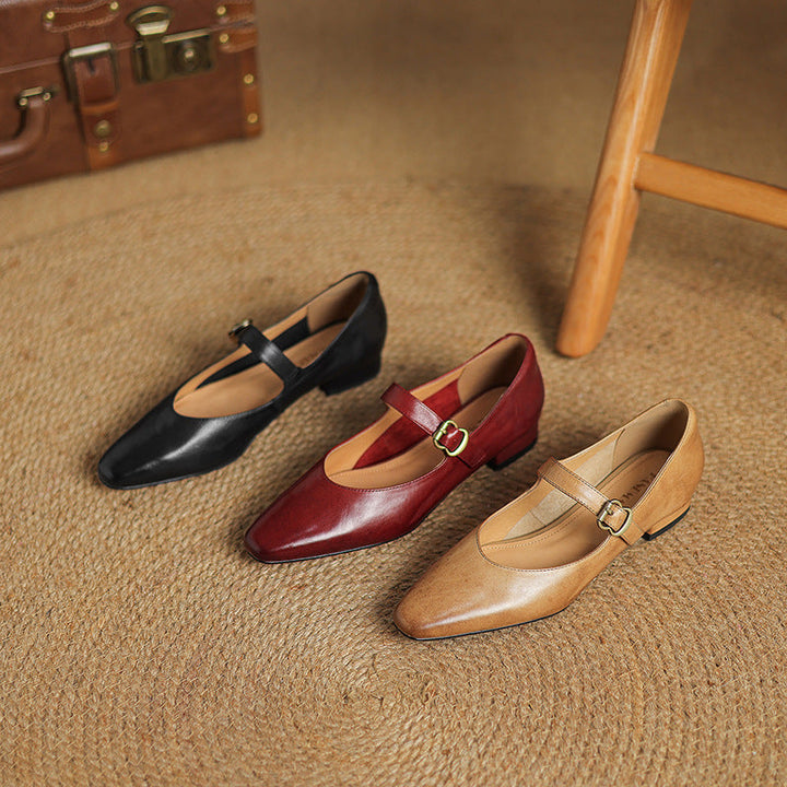 Livia Genuine Leather Heels