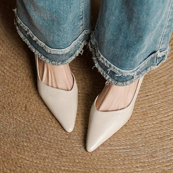 Sophie Genuine Leather Heels