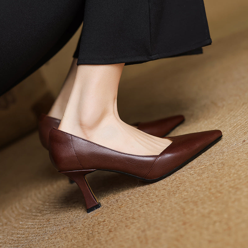 Morae Genuine Leather Heels