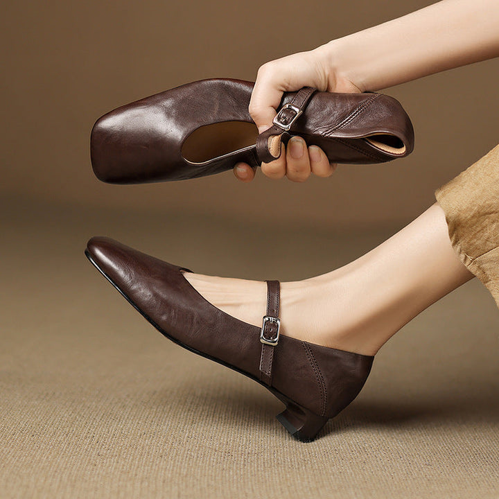 Athea Genuine Leather Flats