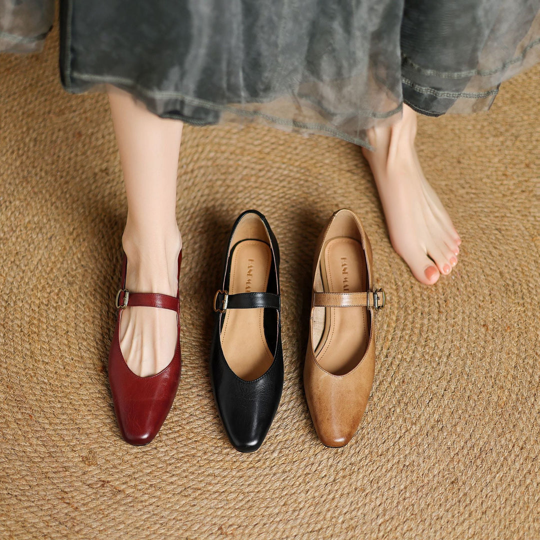 Livia Genuine Leather Heels